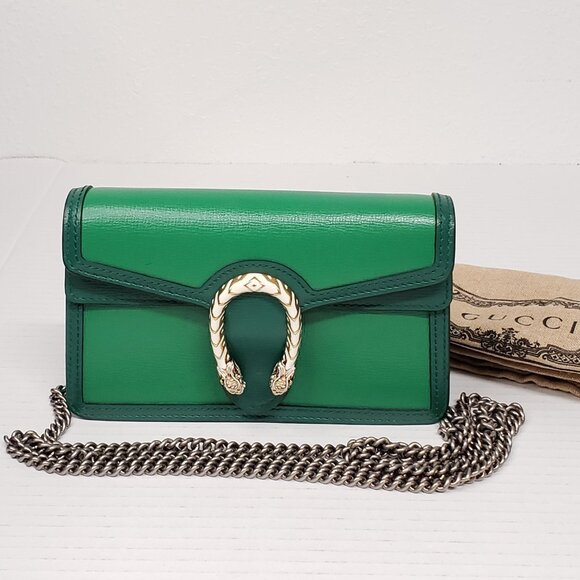 Gucci Mini Dionysus Green Leather Crossbody Bag lux600-093025 - Picture 1 of 16
